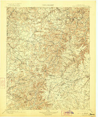 Standingstone Tennessee Historical topographic map, 1:125000 scale, 30 X 30 Minute, Year 1898