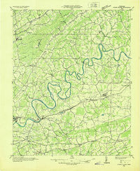 Straw Plains Tennessee Historical topographic map, 1:48000 scale, 15 X 15 Minute, Year 1935