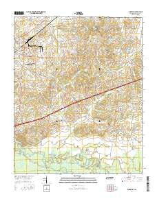 Sunnyhill Tennessee Current topographic map, 1:24000 scale, 7.5 X 7.5 Minute, Year 2016