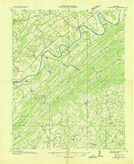 Surgoinsville Tennessee Historical topographic map, 1:48000 scale, 15 X 15 Minute, Year 1935