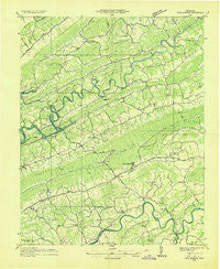 Tate Springs Tennessee Historical topographic map, 1:48000 scale, 15 X 15 Minute, Year 1935