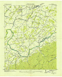 Telford Tennessee Historical topographic map, 1:24000 scale, 7.5 X 7.5 Minute, Year 1936