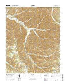 Three Churches Tennessee Current topographic map, 1:24000 scale, 7.5 X 7.5 Minute, Year 2016