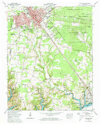 Tullahoma Tennessee Historical topographic map, 1:24000 scale, 7.5 X 7.5 Minute, Year 1972