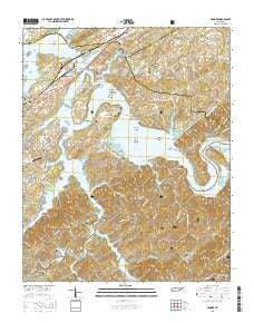 Vonore Tennessee Current topographic map, 1:24000 scale, 7.5 X 7.5 Minute, Year 2016