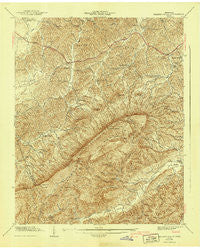 Walden Creek Tennessee Historical topographic map, 1:24000 scale, 7.5 X 7.5 Minute, Year 1941