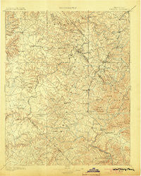 Wartburg Tennessee Historical topographic map, 1:125000 scale, 30 X 30 Minute, Year 1896