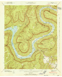 Wauhatchie Tennessee Historical topographic map, 1:24000 scale, 7.5 X 7.5 Minute, Year 1942