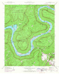 Wauhatchie Tennessee Historical topographic map, 1:24000 scale, 7.5 X 7.5 Minute, Year 1942