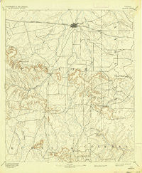 Abilene Texas Historical topographic map, 1:125000 scale, 30 X 30 Minute, Year 1892