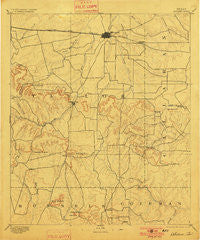 Abilene Texas Historical topographic map, 1:125000 scale, 30 X 30 Minute, Year 1892