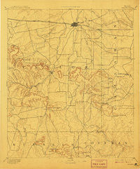 Abilene Texas Historical topographic map, 1:125000 scale, 30 X 30 Minute, Year 1892