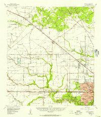 Addicks Texas Historical topographic map, 1:62500 scale, 15 X 15 Minute, Year 1955