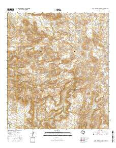 Agua Adentro Mountain Texas Current topographic map, 1:24000 scale, 7.5 X 7.5 Minute, Year 2016