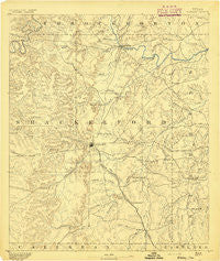 Albany Texas Historical topographic map, 1:125000 scale, 30 X 30 Minute, Year 1892