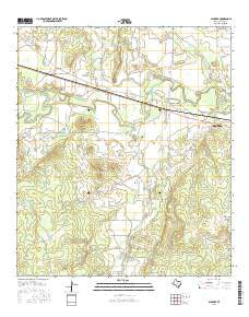 Algerita Texas Current topographic map, 1:24000 scale, 7.5 X 7.5 Minute, Year 2016