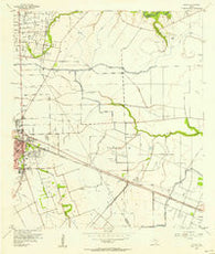 Algoa Texas Historical topographic map, 1:24000 scale, 7.5 X 7.5 Minute, Year 1956