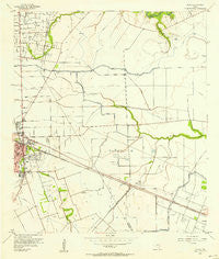 Algoa Texas Historical topographic map, 1:24000 scale, 7.5 X 7.5 Minute, Year 1956
