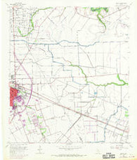 Algoa Texas Historical topographic map, 1:24000 scale, 7.5 X 7.5 Minute, Year 1956