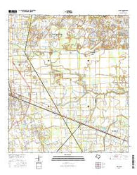 Algoa Texas Current topographic map, 1:24000 scale, 7.5 X 7.5 Minute, Year 2016