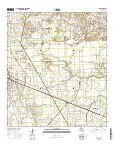 Algoa Texas Current topographic map, 1:24000 scale, 7.5 X 7.5 Minute, Year 2016