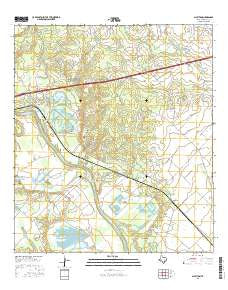 Alleyton Texas Current topographic map, 1:24000 scale, 7.5 X 7.5 Minute, Year 2016
