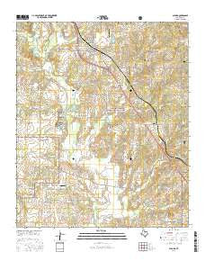 Alvord Texas Current topographic map, 1:24000 scale, 7.5 X 7.5 Minute, Year 2016
