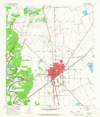 Angleton Texas Historical topographic map, 1:24000 scale, 7.5 X 7.5 Minute, Year 1963