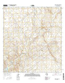 Arroyo Burro Texas Current topographic map, 1:24000 scale, 7.5 X 7.5 Minute, Year 2016