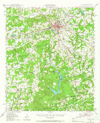 Athens Texas Historical topographic map, 1:62500 scale, 15 X 15 Minute, Year 1949