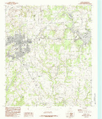 Athens Texas Historical topographic map, 1:24000 scale, 7.5 X 7.5 Minute, Year 1984