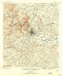Austin Texas Historical topographic map, 1:125000 scale, 30 X 30 Minute, Year 1896
