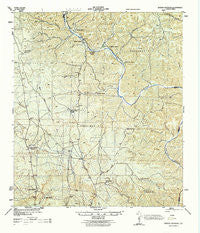 Baker Crossing Texas Historical topographic map, 1:62500 scale, 15 X 15 Minute, Year 1944