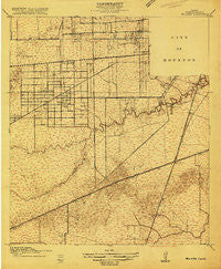 Bellaire Texas Historical topographic map, 1:24000 scale, 7.5 X 7.5 Minute, Year 1915