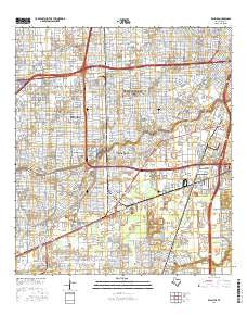 Bellaire Texas Current topographic map, 1:24000 scale, 7.5 X 7.5 Minute, Year 2016