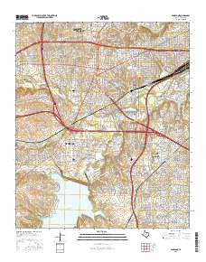 Benbrook Texas Current topographic map, 1:24000 scale, 7.5 X 7.5 Minute, Year 2016