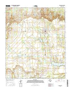Benjamin Texas Current topographic map, 1:24000 scale, 7.5 X 7.5 Minute, Year 2016