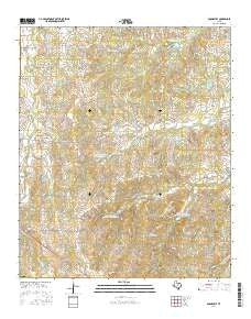 Boonsville Texas Current topographic map, 1:24000 scale, 7.5 X 7.5 Minute, Year 2016