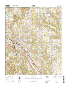 Bowie Texas Current topographic map, 1:24000 scale, 7.5 X 7.5 Minute, Year 2016