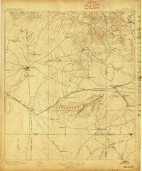 Brackett Texas Historical topographic map, 1:125000 scale, 30 X 30 Minute, Year 1897