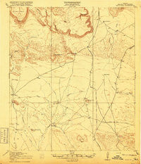 Buck Hill Texas Historical topographic map, 1:62500 scale, 15 X 15 Minute, Year 1918