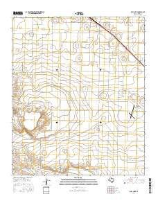 Bull Lake Texas Current topographic map, 1:24000 scale, 7.5 X 7.5 Minute, Year 2016