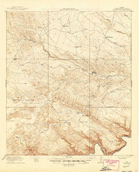 Bullis Gap Texas Historical topographic map, 1:62500 scale, 15 X 15 Minute, Year 1918