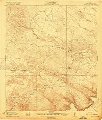 Bullis Gap Texas Historical topographic map, 1:62500 scale, 15 X 15 Minute, Year 1918