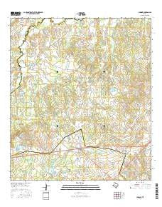 Carmine Texas Current topographic map, 1:24000 scale, 7.5 X 7.5 Minute, Year 2016