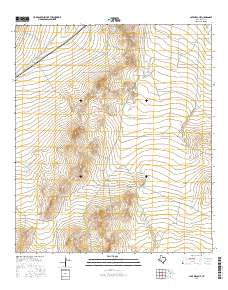 Cave Mesa NE Texas Current topographic map, 1:24000 scale, 7.5 X 7.5 Minute, Year 2016