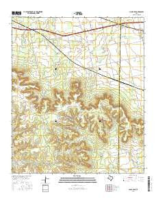 Chalk Peak Texas Current topographic map, 1:24000 scale, 7.5 X 7.5 Minute, Year 2016