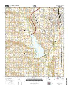 Cleburne West Texas Current topographic map, 1:24000 scale, 7.5 X 7.5 Minute, Year 2016