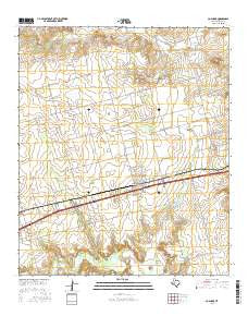 Coahoma Texas Current topographic map, 1:24000 scale, 7.5 X 7.5 Minute, Year 2016