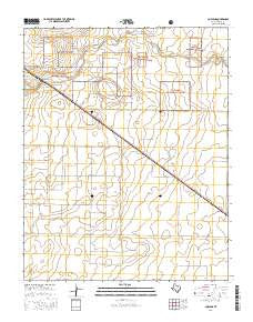 Corlena Texas Current topographic map, 1:24000 scale, 7.5 X 7.5 Minute, Year 2016
